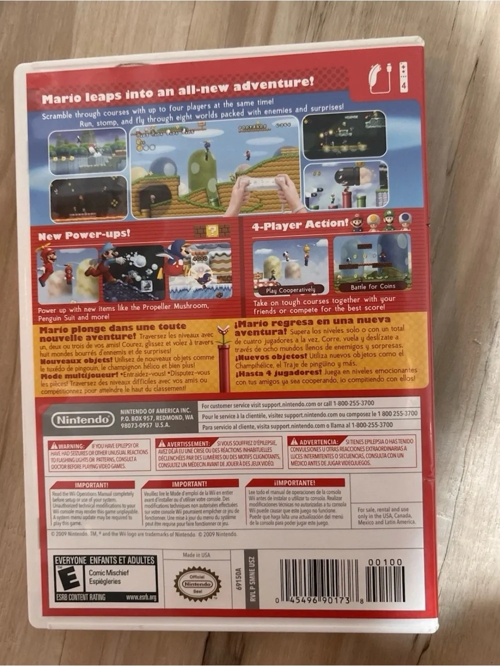 Nintendo New Super Mario Bros. Wii Nintendo Wii Complete w/ Case & Insert Tested
